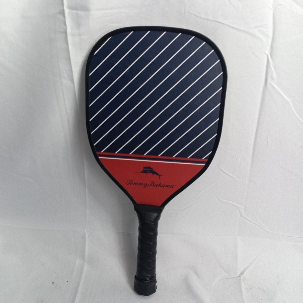 Tommy Bahama Pickleball Paddle Navy Blue Red Striped Marlin Logo c4